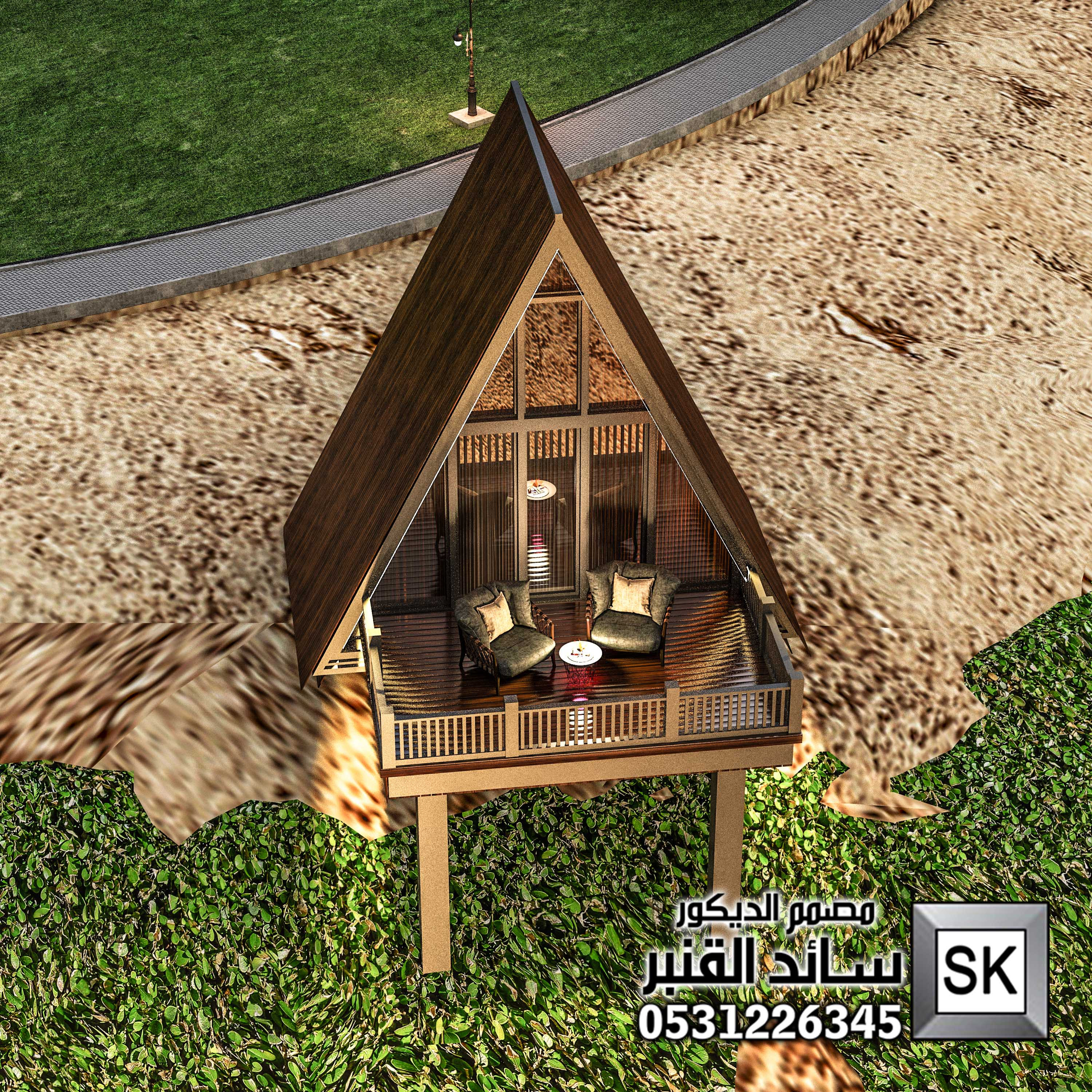 لاندسكيب محميات و مخيمات و منتجعات فخمة في الطائف من أعمال مصمم الديكور سائد القنبر