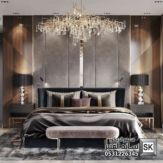 تصميم غرف نوم رئيسية في الرياض من أعمال مصمم الديكور سائد القنبر