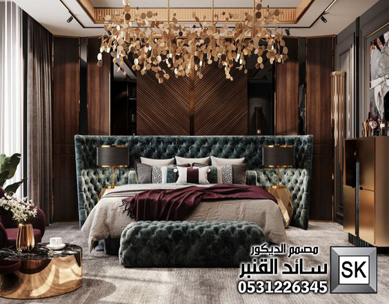 تصميم غرف نوم رئيسية في الرياض من أعمال مصمم الديكور سائد القنبر