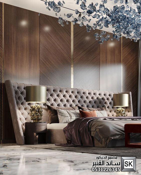 غرف نوم فندقية  في الرياض من أعمال مصمم الديكور الداخلي سائد القنبر