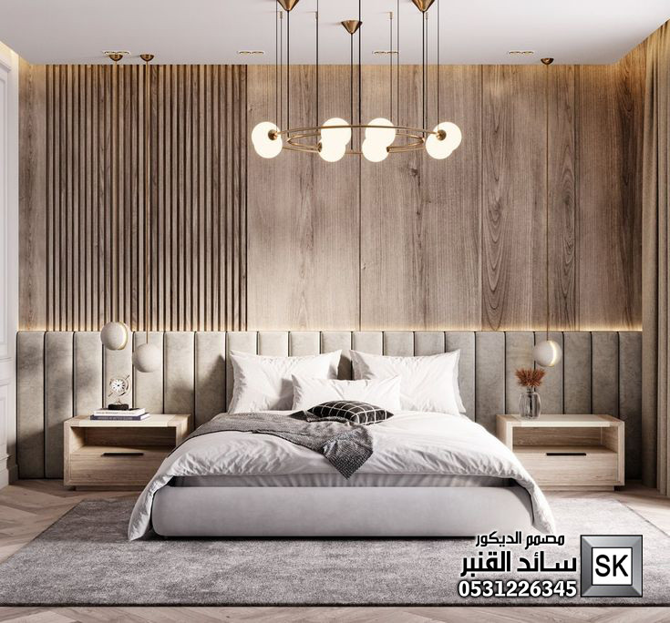 غرف نوم ماستر في الرياض من أعمال مصمم الديكور سائد القنبر