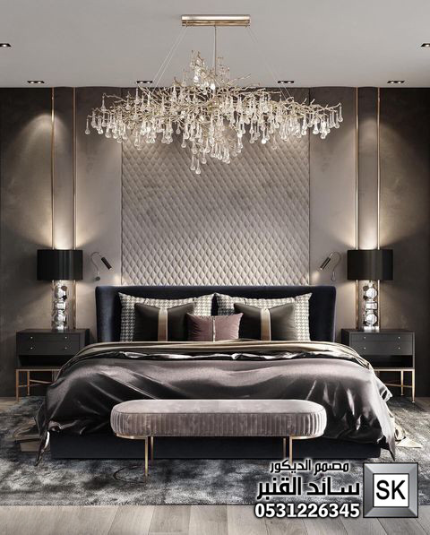 غرف نوم ماستر في الرياض من أعمال مصمم الديكور سائد القنبر