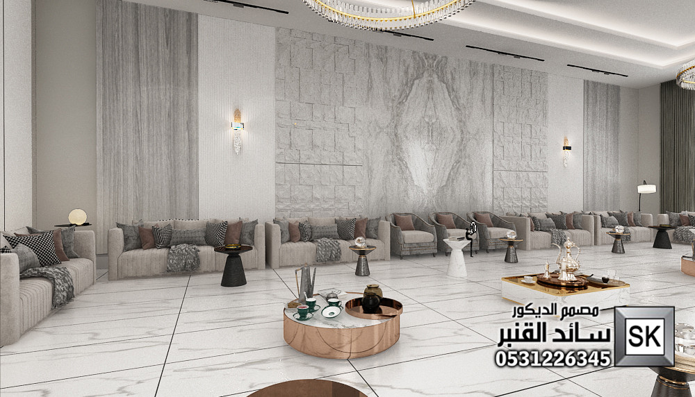 مجالس ضيافة رجال فخمة في الدوادمي بالرياض من أعمال مصمم الديكور سائد القنبر