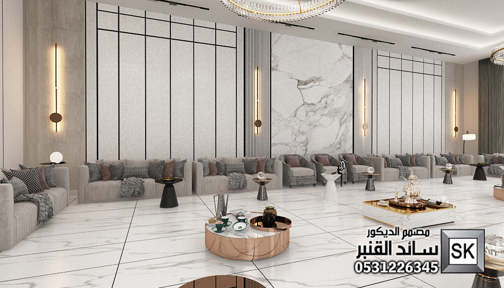 مجالس ضيافة رجال فخمة في الدوادمي بالرياض من أعمال مصمم الديكور سائد القنبر