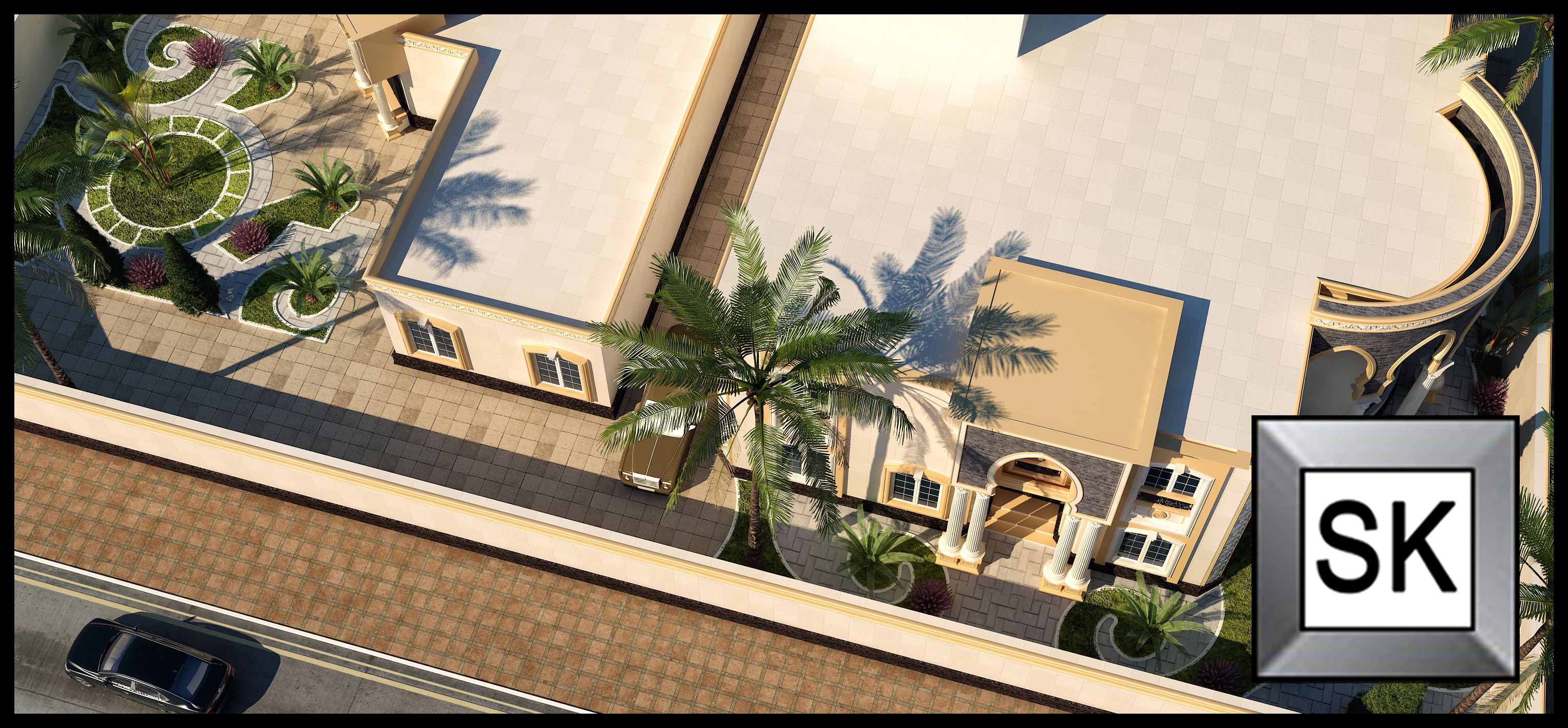 واجهة قصر كلاسيك فاخر في عنيزة من أعمال مصمم الديكور سائد القنبر