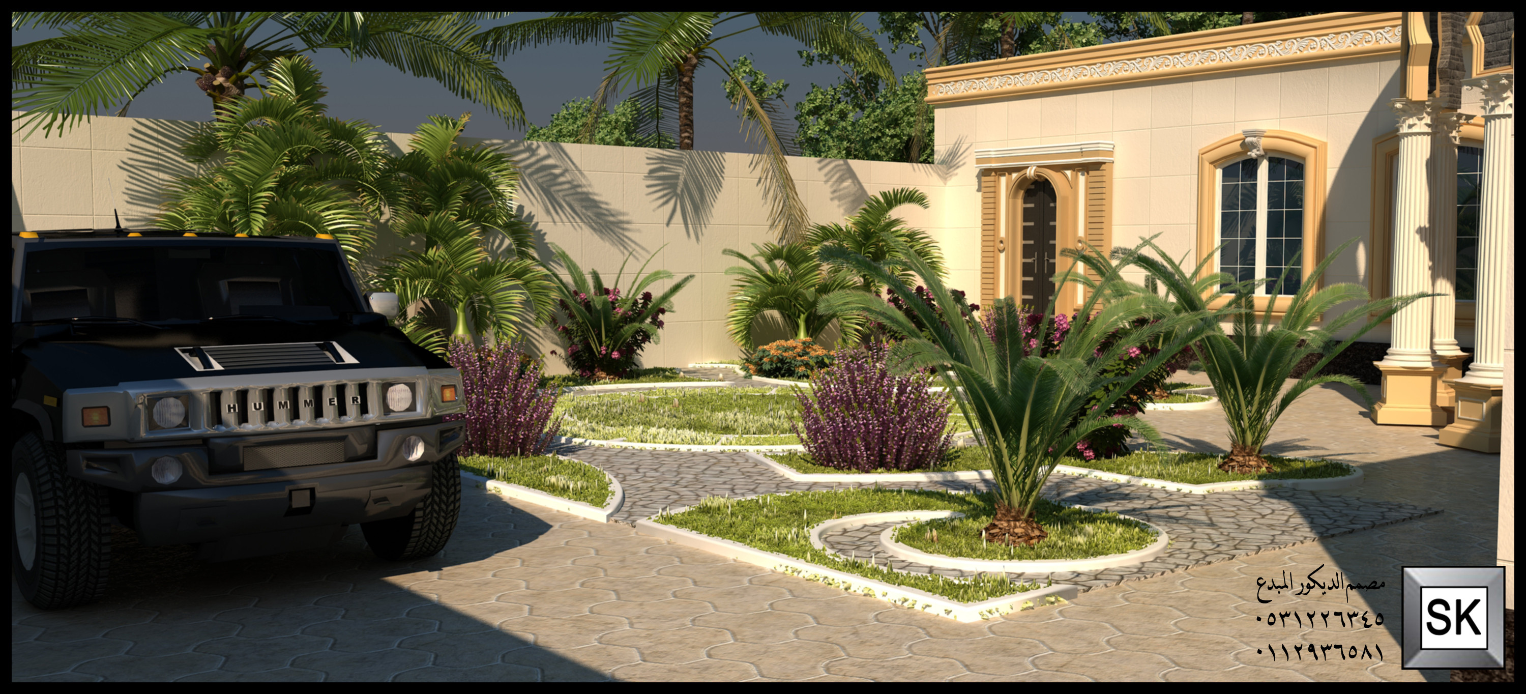 واجهة قصر كلاسيك فاخر في عنيزة من أعمال مصمم الديكور سائد القنبر