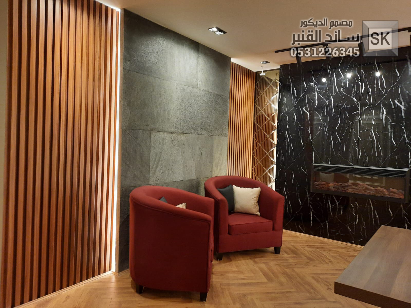 تصميم و تشطيب مكاتب إدارية فخمة في الرياض من أعمال مصمم الديكور سائد القنبر
