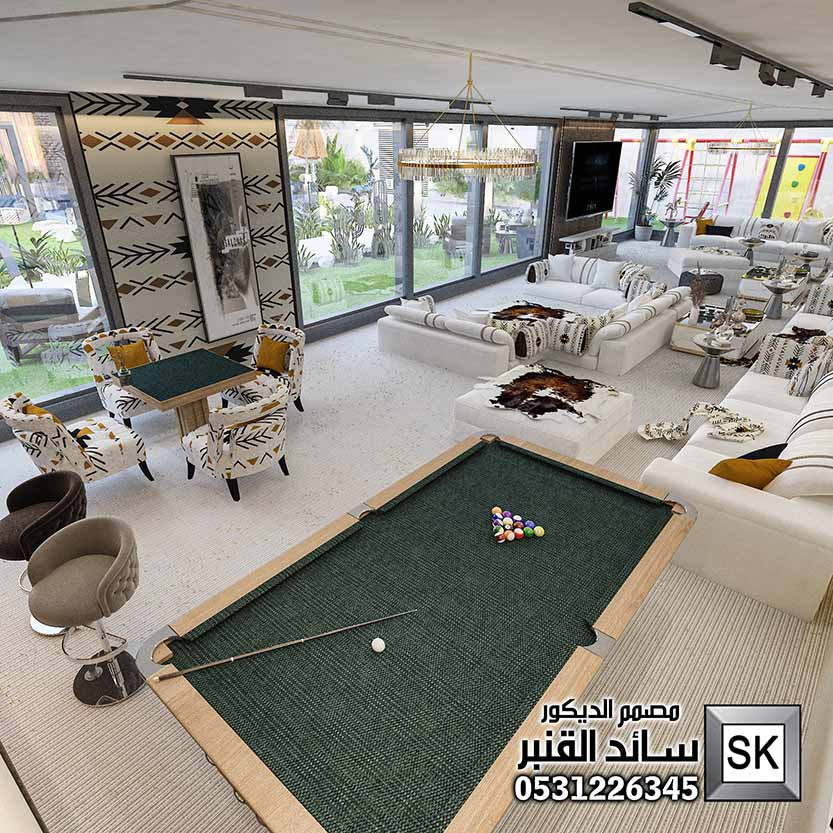 لاندسكيب شاليهات فخمة في الرياض من أعمال مصمم الديكور سائد القنبر