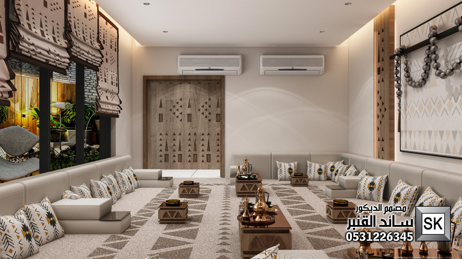 مجلس نجدي فاخر في الرياض من أعمال مصمم الديكور سائد القنبر
