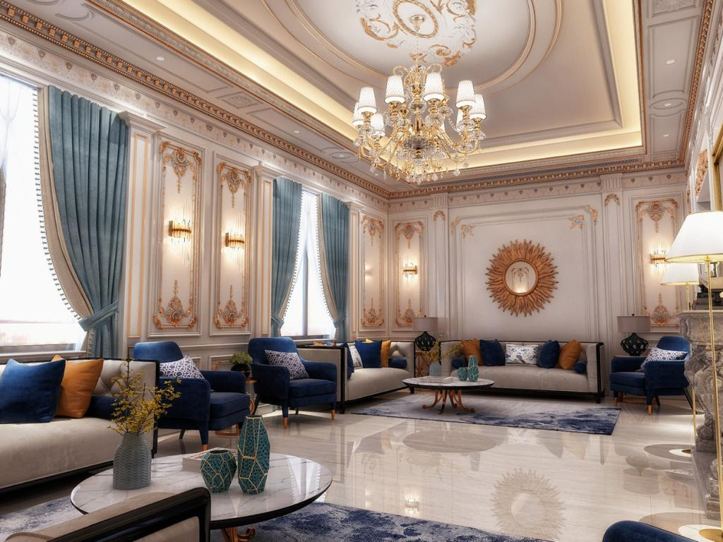 ديكور داخلي كلاسيك مجالس و صالات و غرف نوم في الرياض من أعمال مصمم الديكور سائد القنبر