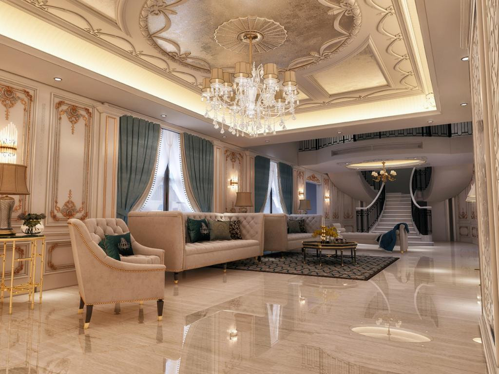 ديكور داخلي كلاسيك مجالس و صالات و غرف نوم في الرياض من أعمال مصمم الديكور سائد القنبر