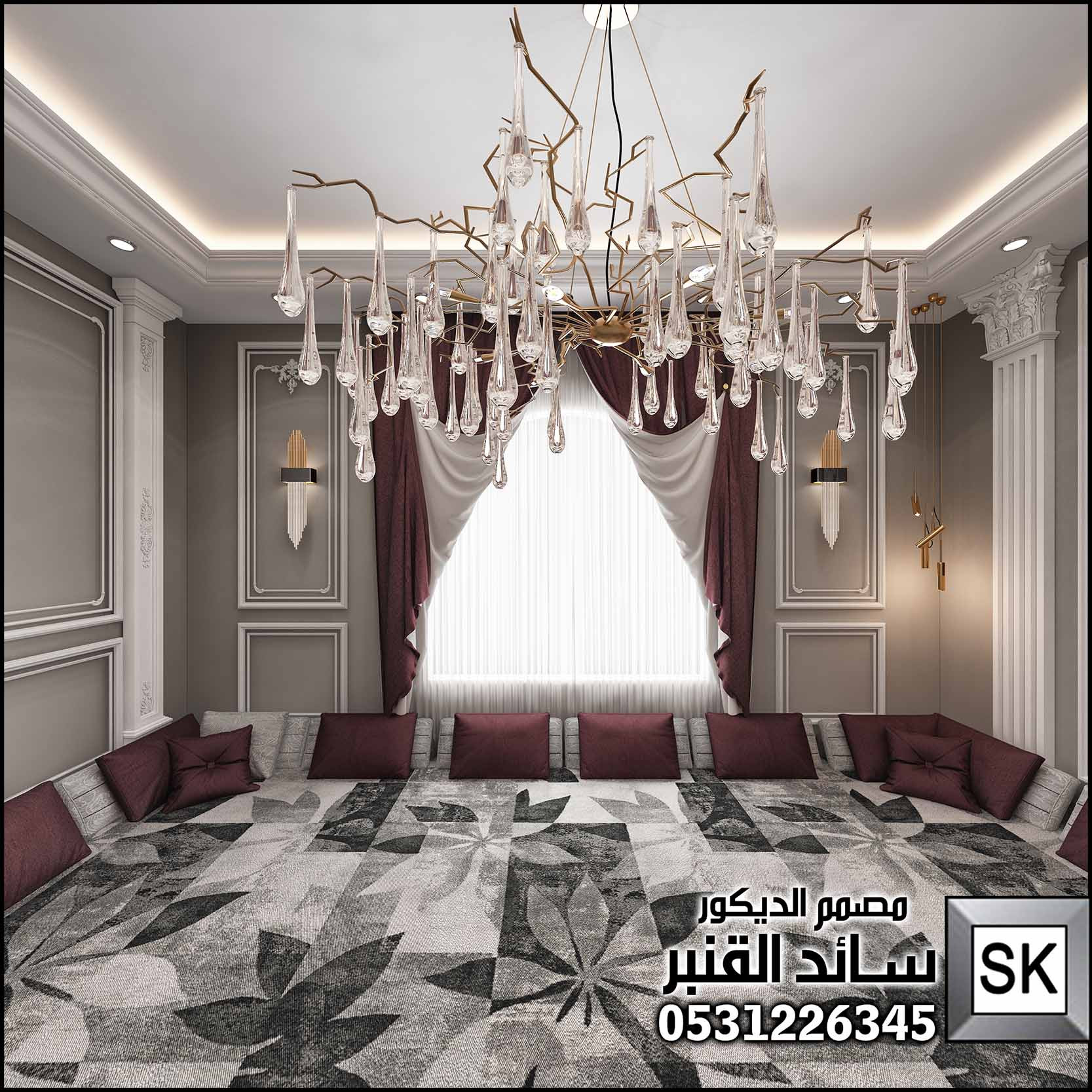 تصميم و تنفيذ غرفة طعام فخمة في الرياض