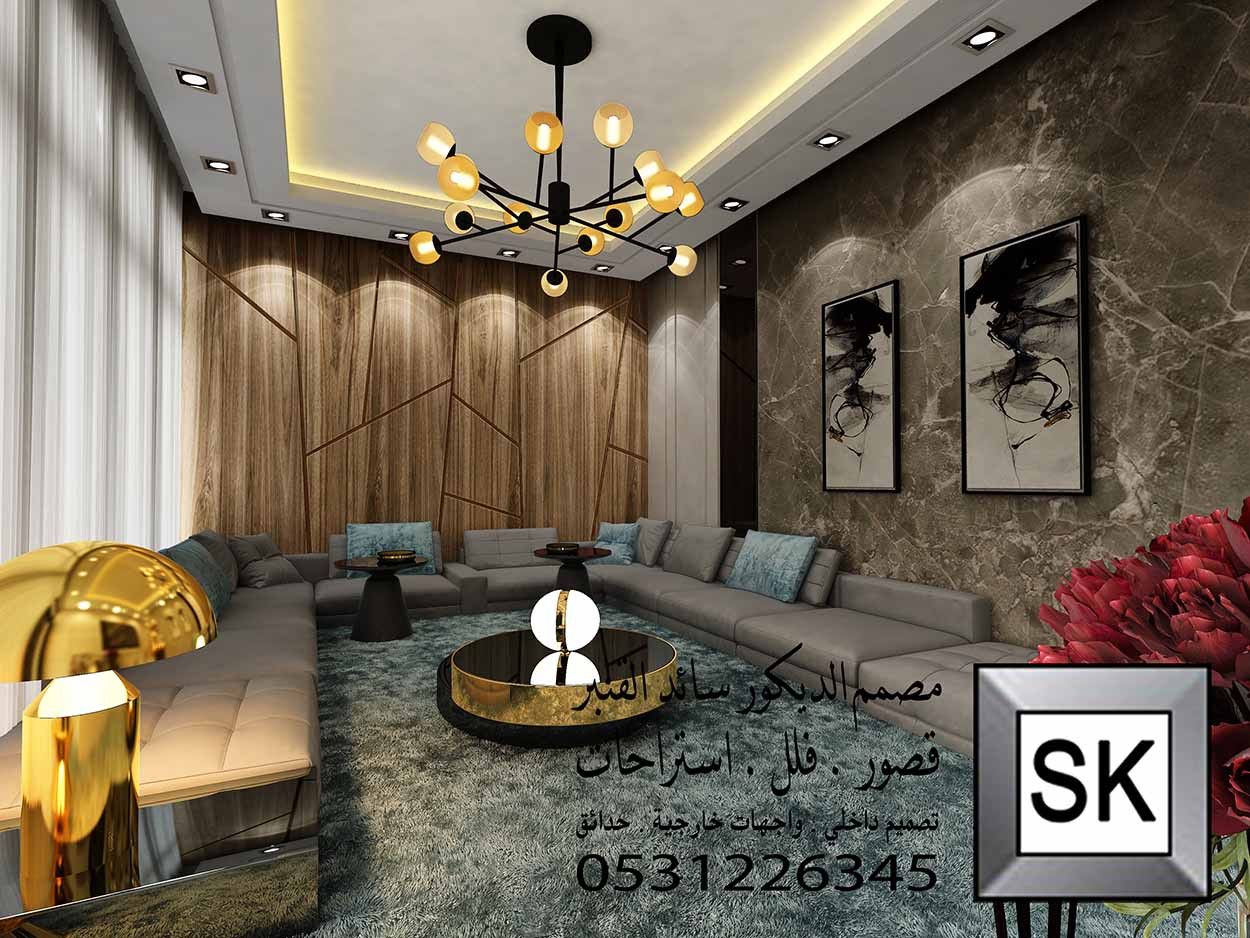 ملحق خارجي مودرن في الرياض من أعمال مصمم الديكور سائد القنبر