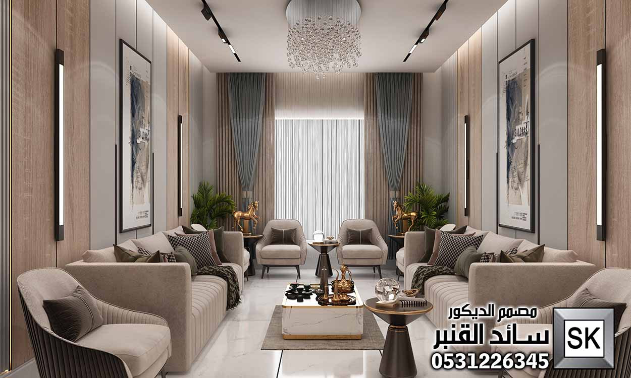 ديكور داخلي فاخر في الرياض من أعمال مصمم الديكور سائد القنبر