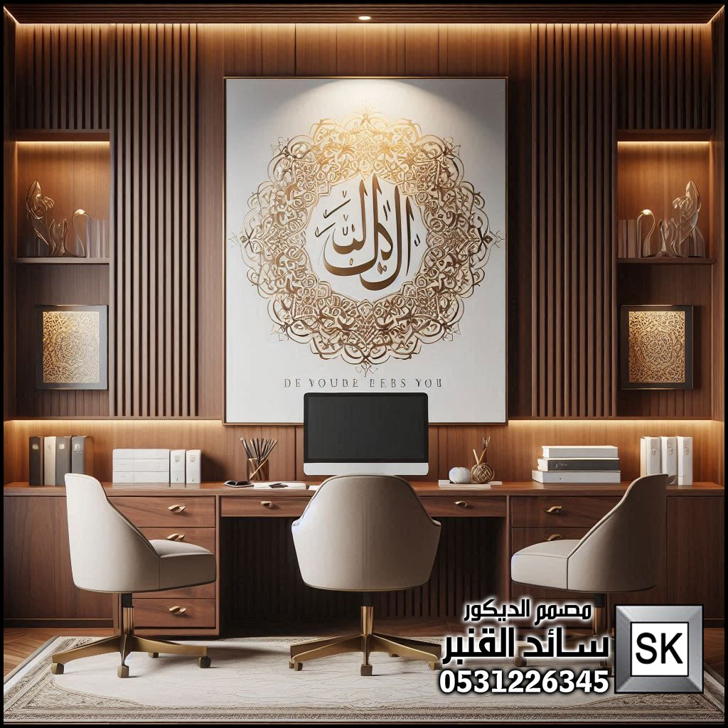 تصميم مكاتب و غرف إجتماعات لرجال الأعمال و الشيوح في الرياض من أعمال مصمم الديكور سائد القنبر