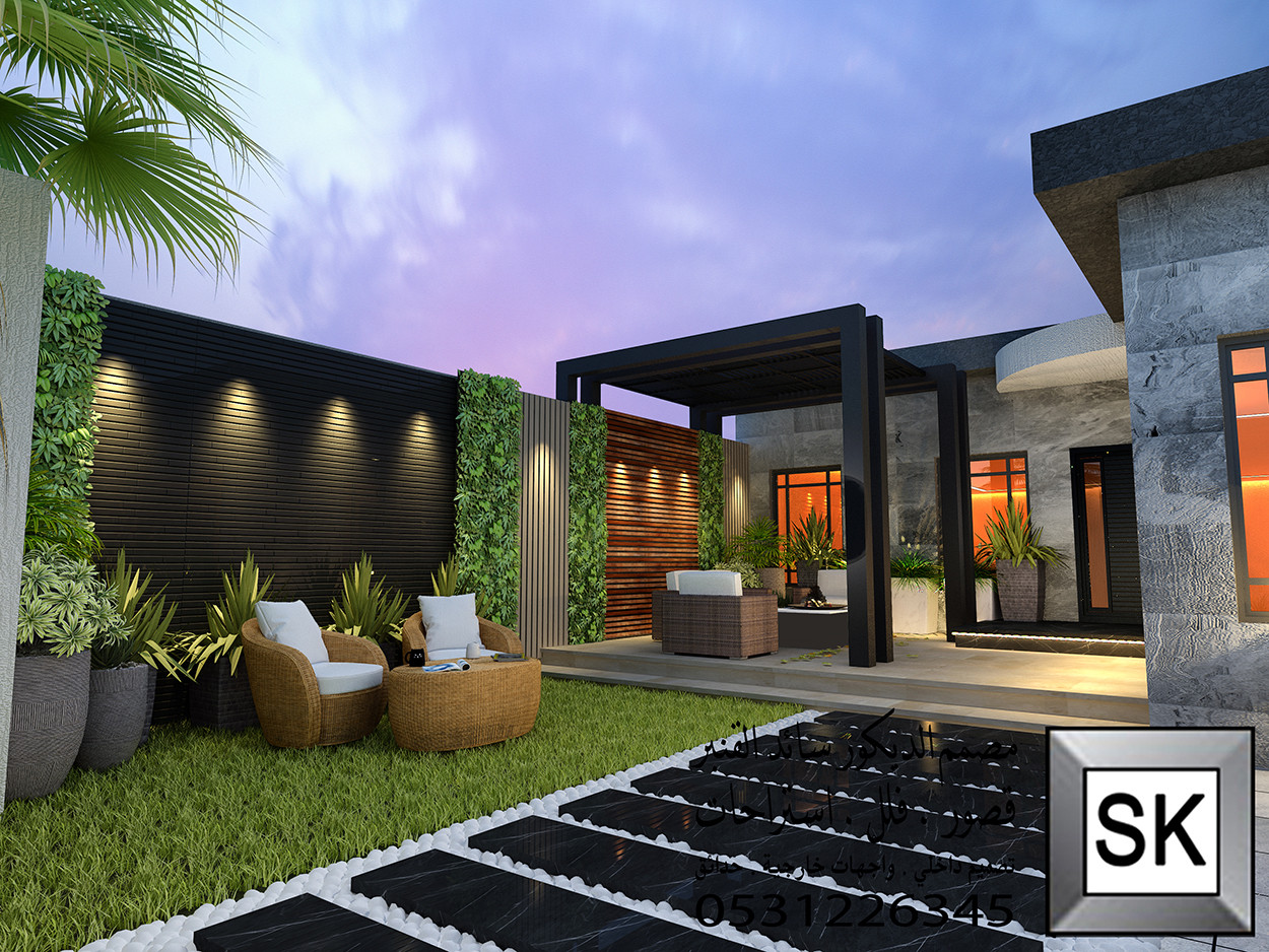 حديقة إستراحة فخمة في الرياض من أعمال مصمم الديكور سائد القنبر