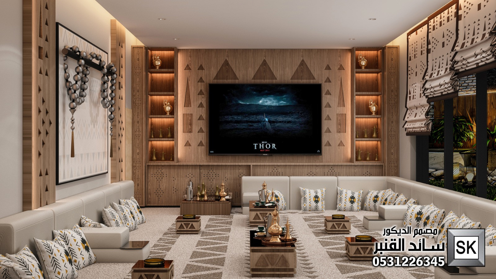 مجالس نجدية فخمة في الرياض من أعمال مصمم الديكور سائد القنبر