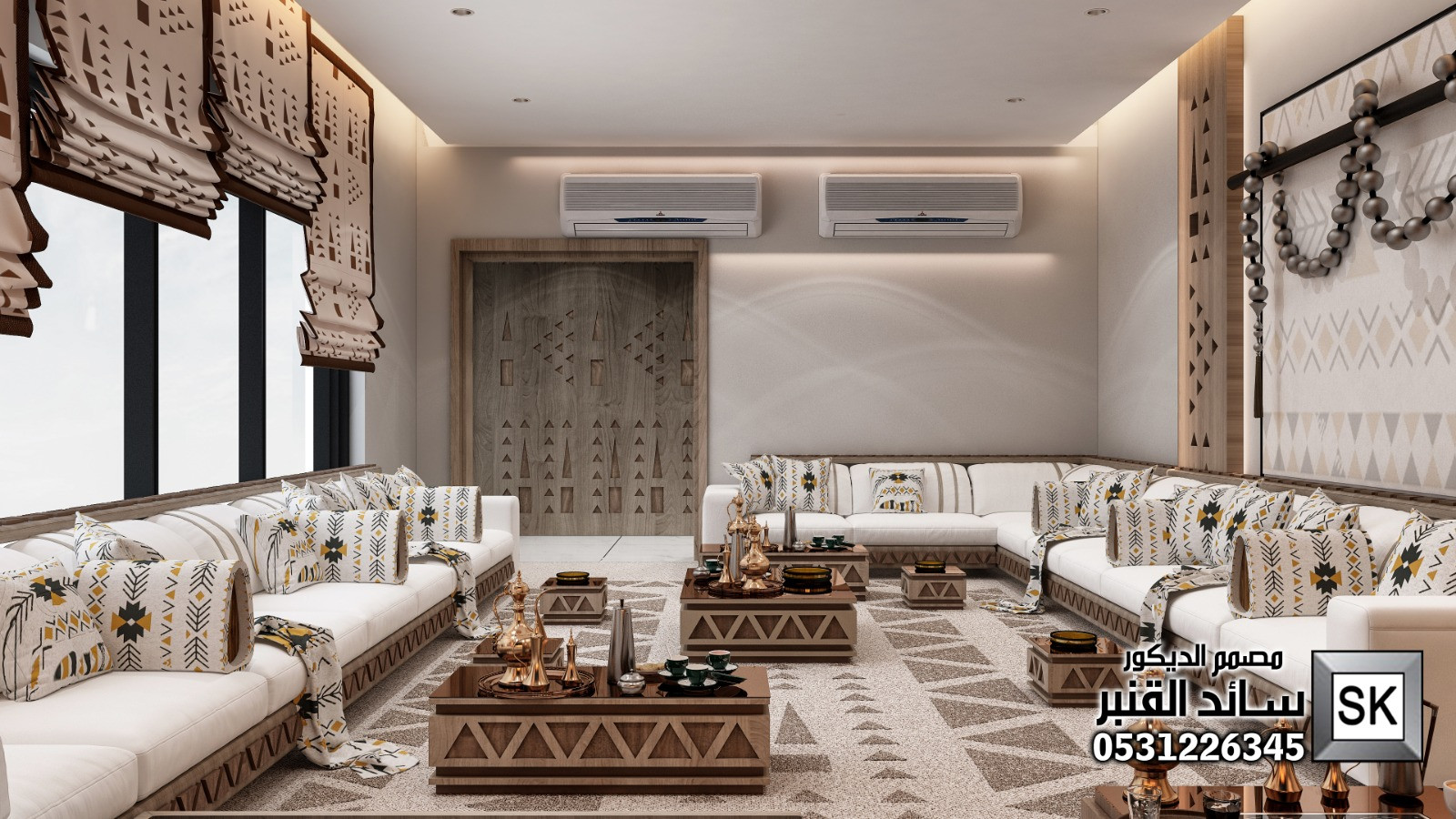 مجالس نجدية فخمة في الرياض من أعمال مصمم الديكور سائد القنبر