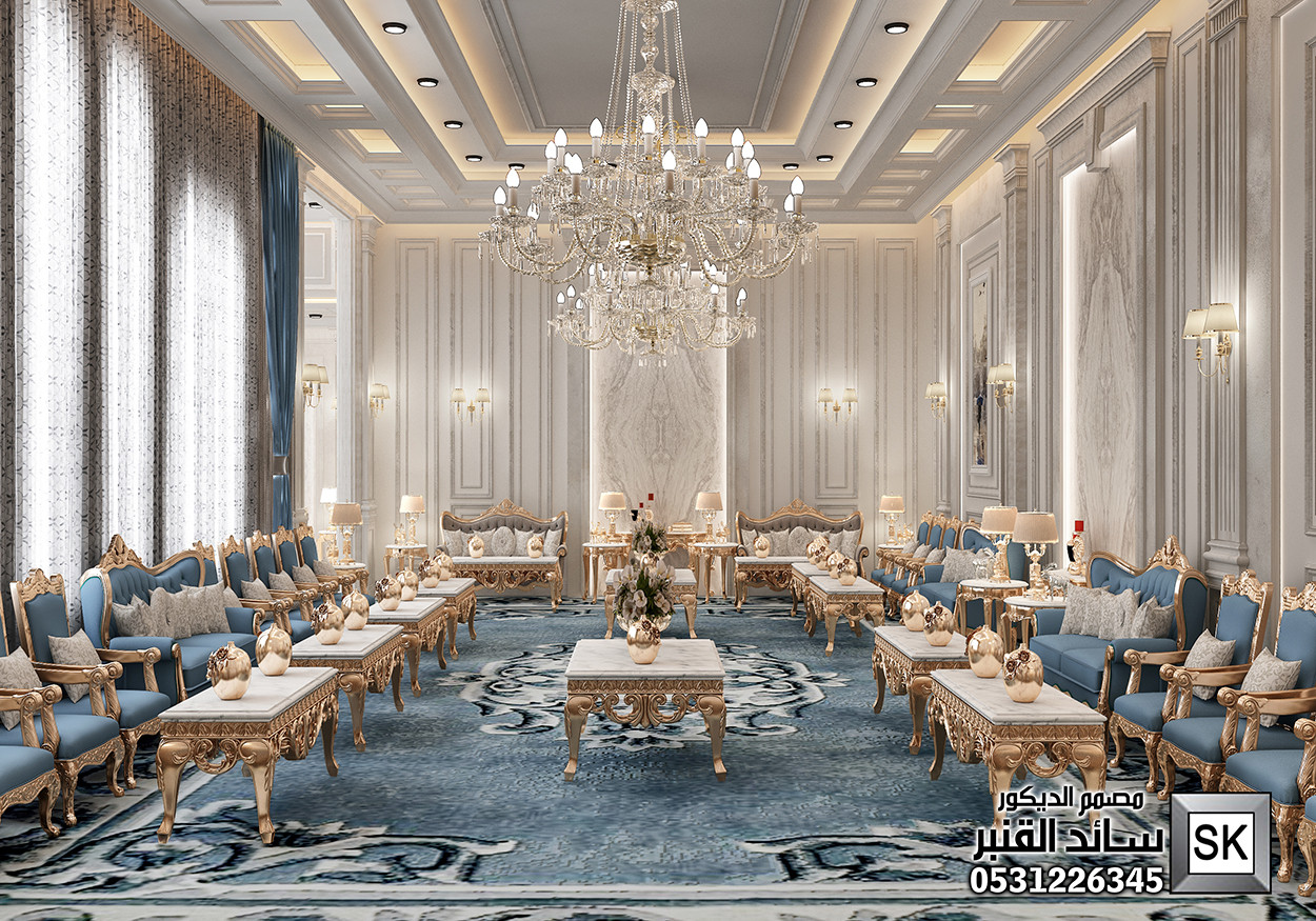 مجلس رجال فاخر في الدمام من أعمال مصمم الديكور سائد القنبر
