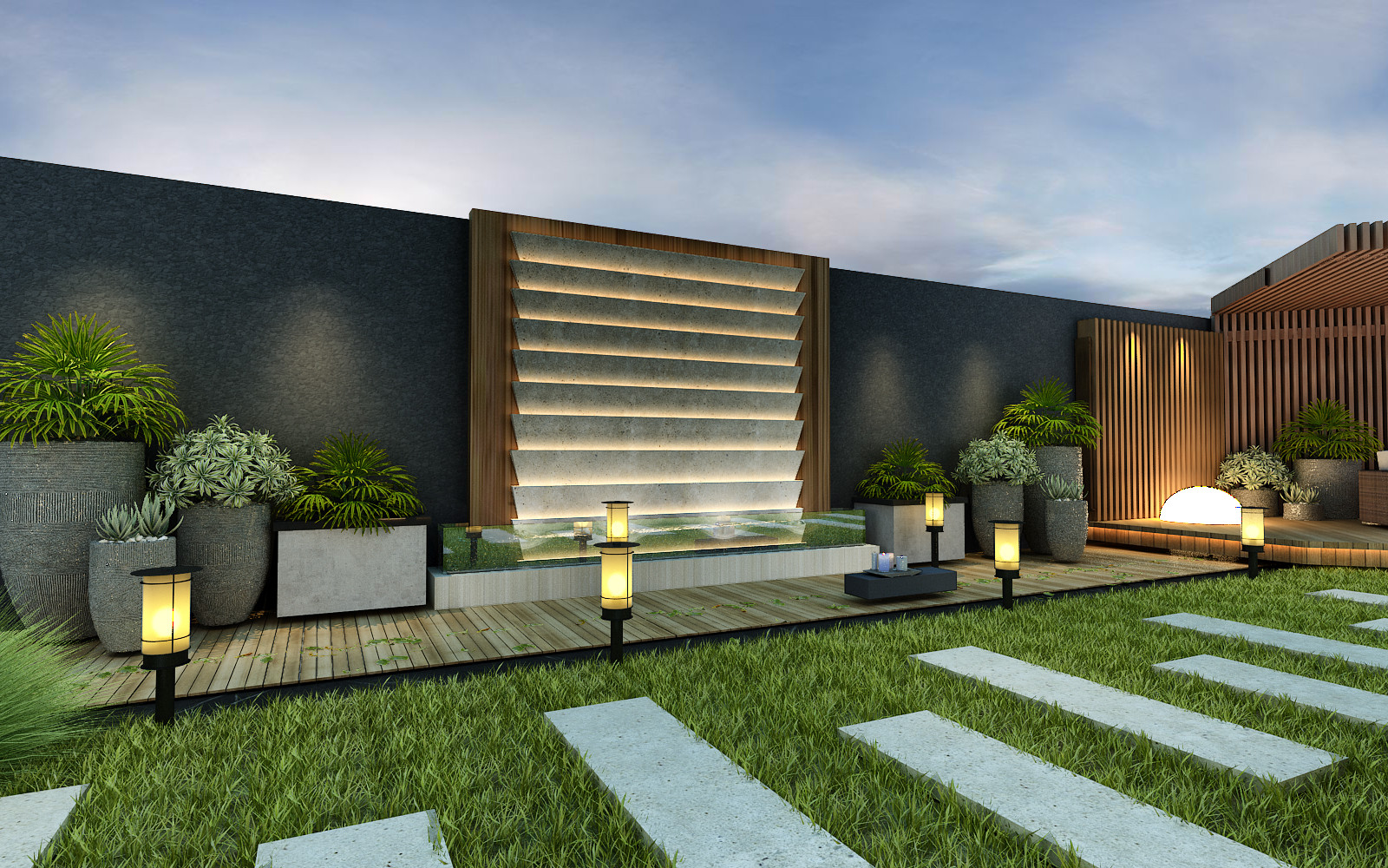 ترميم و تشطيب واجهة و حديقة فيلا فخمة في الرياض 0531226345