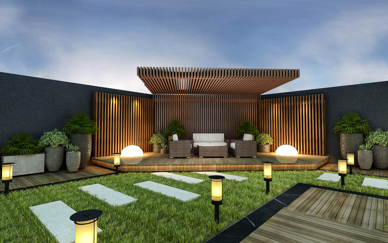 ترميم و تشطيب واجهة و حديقة فيلا فخمة في الرياض 0531226345