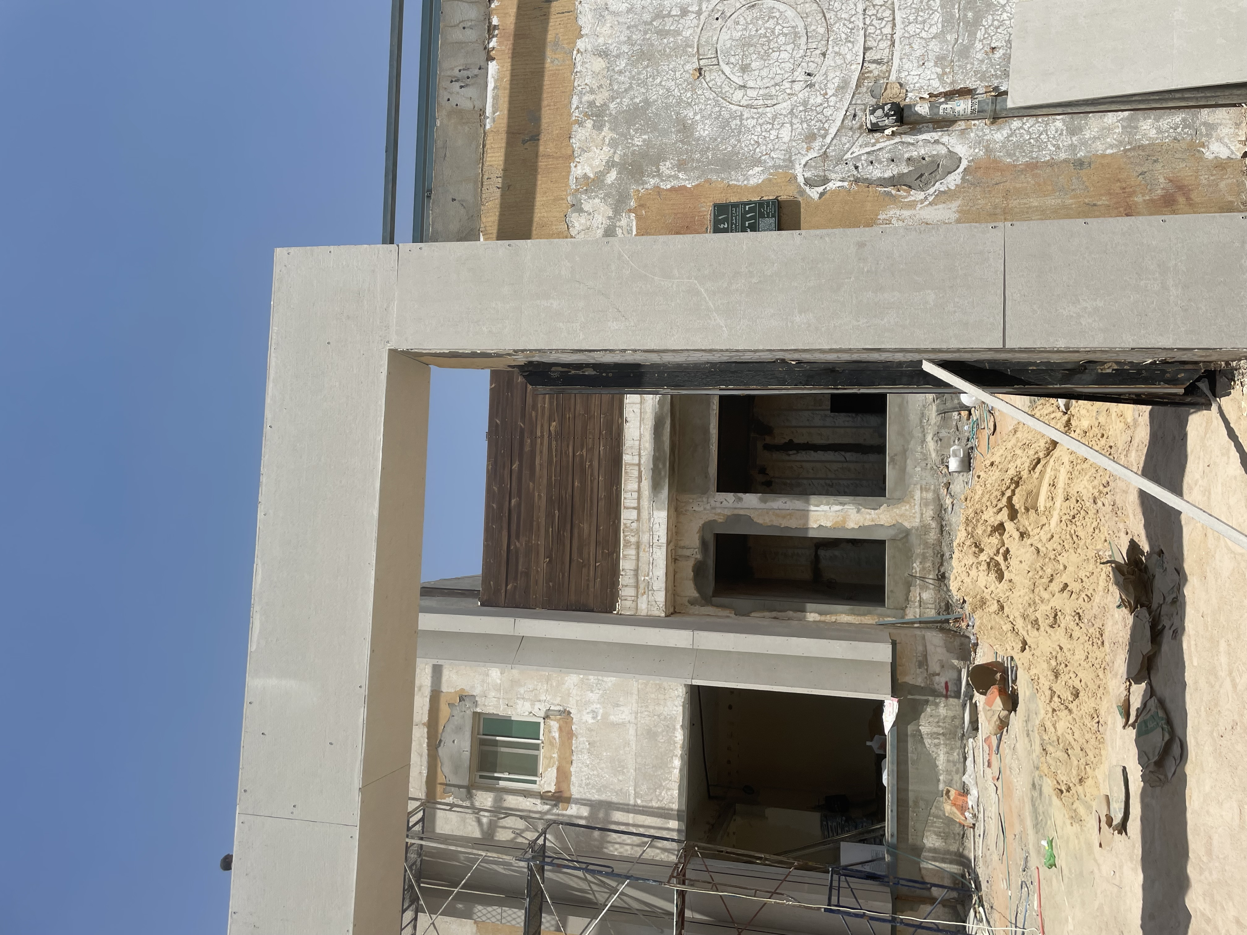 ترميم واجهات فلل تكسيات رخام ترفنتينو و بروفايل عسيب و إسمنت بورد في الرياض 0531226345