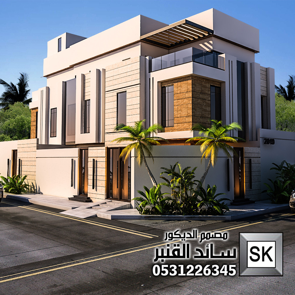 واجهة فيلا مودرن تشطيب فاخر و أفكار عام 2026 و لمسات إحترافية في الرياض جوال 0531226345