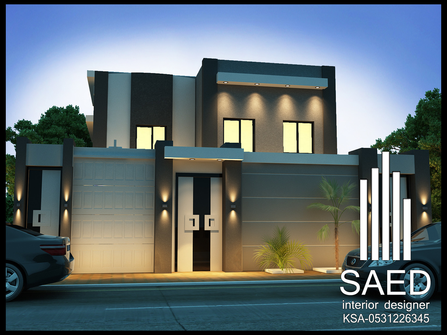 أحدث أفكار واجهات فلل خارجية في الرياض 2026 من أعمال مصمم الديكور سائد القنبر 0531226345