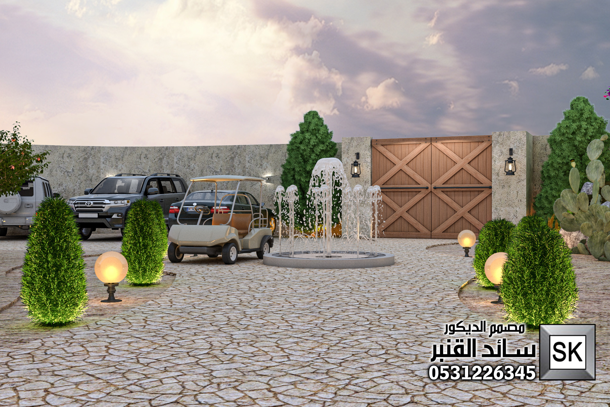 تشطيب لاندسكيب  مزارع و إساراحات في الرياض 0531226345