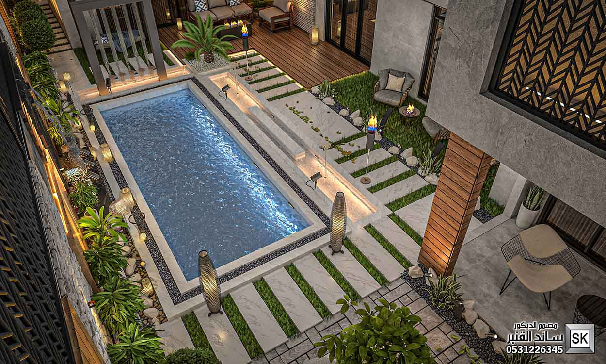 لاندسكيب منزلي فاخر في الرياض 0531226345