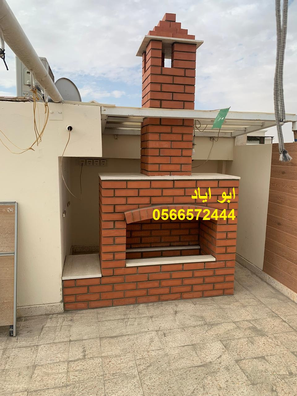 مشبات طوب للمنازل والفلل تصميم وتنفيذ ديكورات مشبات طوب تعطي المجلس جمال ودفء في الشتاء