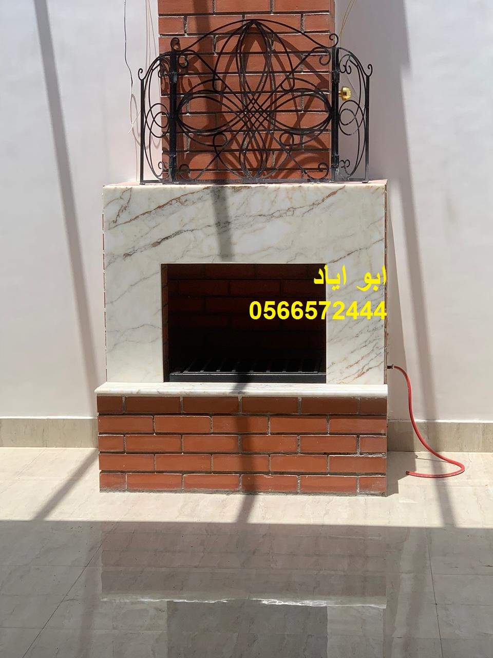 مشبات طوب للمنازل والفلل تصميم وتنفيذ ديكورات مشبات طوب تعطي المجلس جمال ودفء في الشتاء