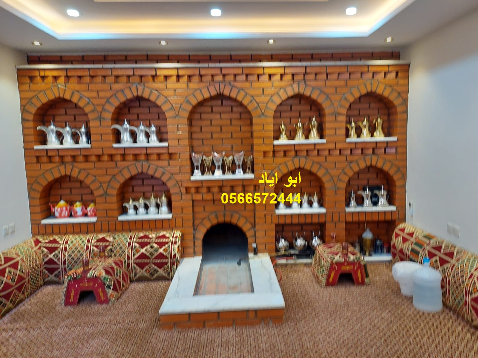 مشبات طوب بتصاميم فخمة تناسب المجالس والفلل، تنفيذ مشبات طوب ب