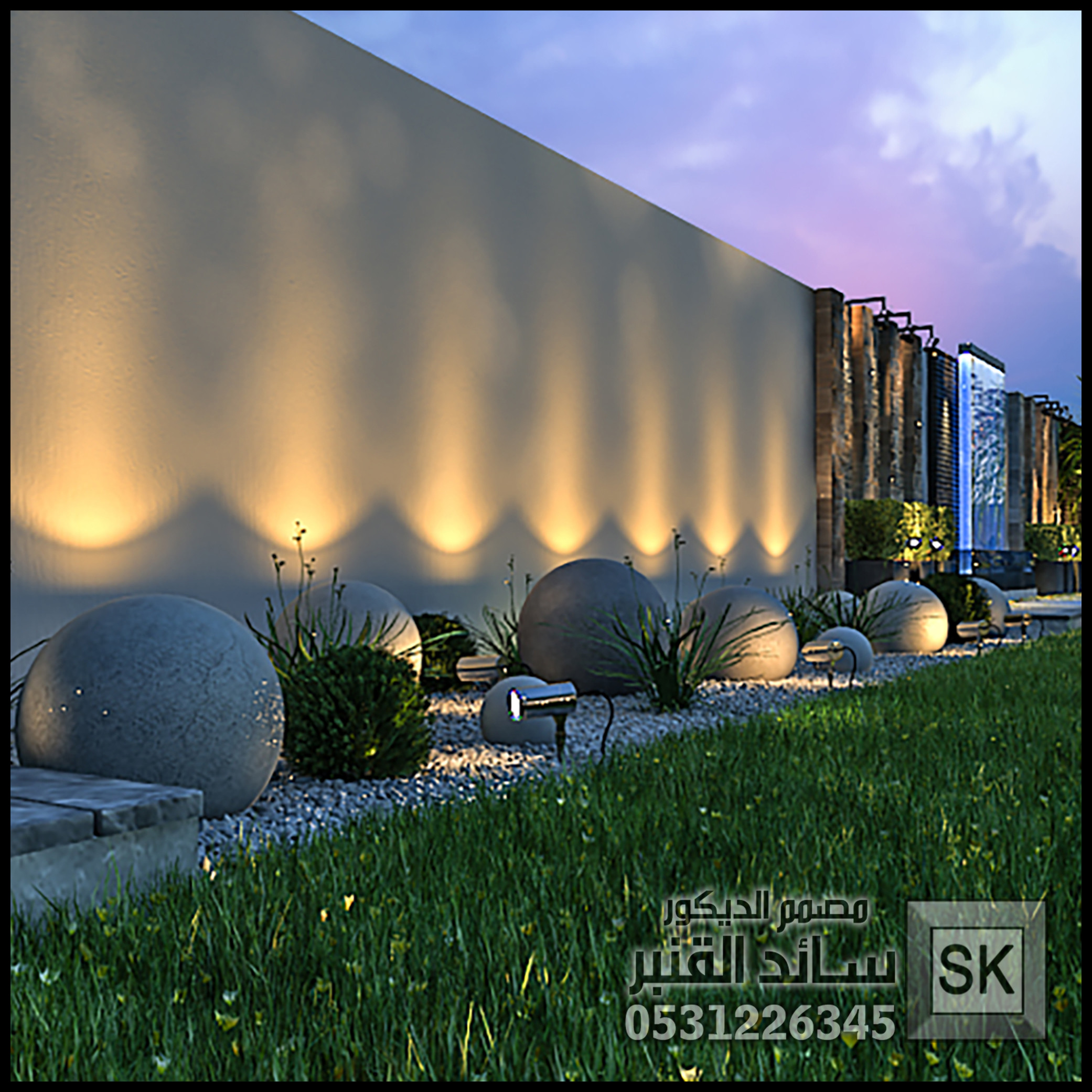 تصميم و تشطيب لاندسكيب مزارع و إستراحات في الرياض 0531226345