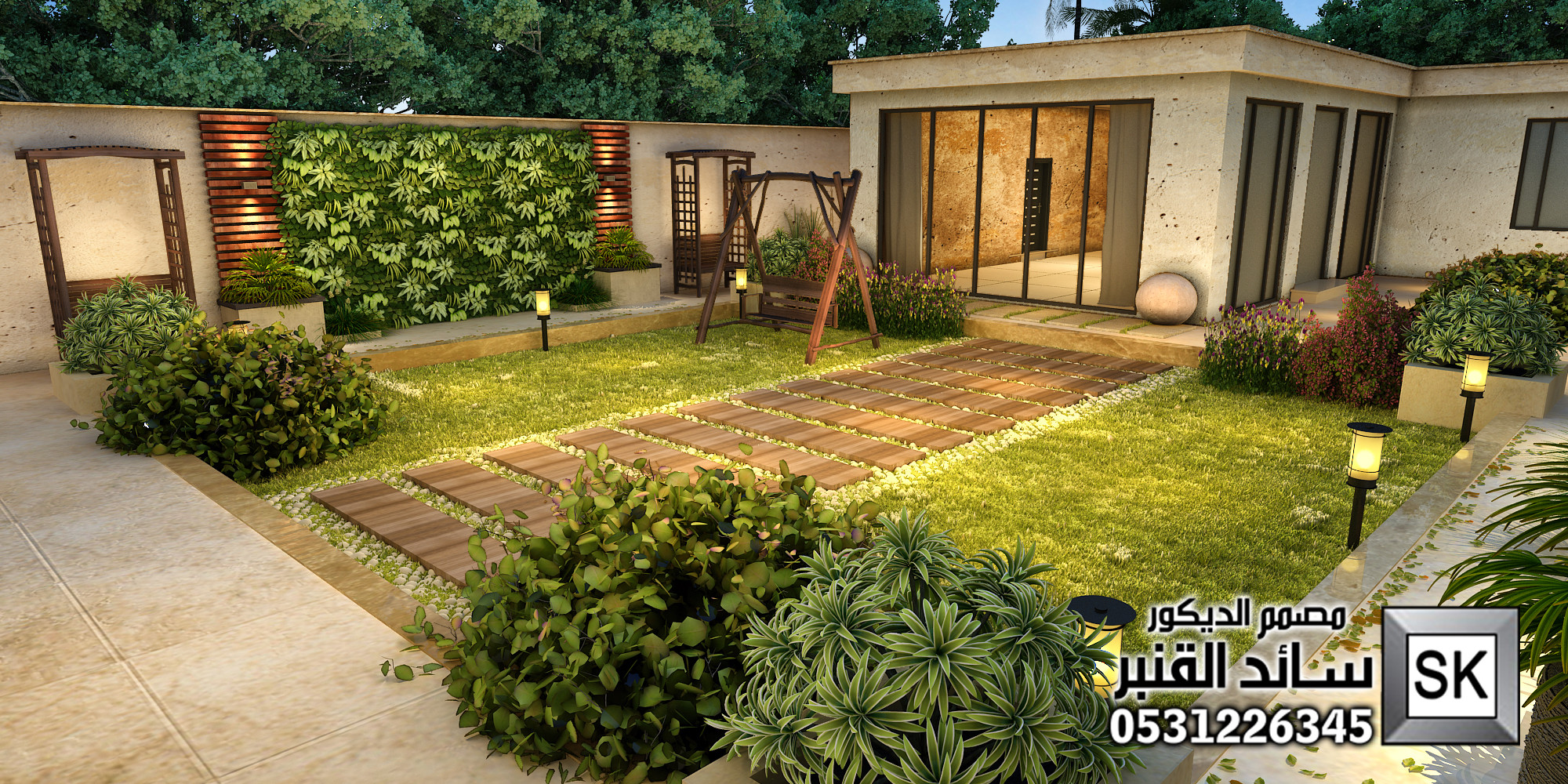 مصمم حدائق إستراحات في الرياض 0531226345