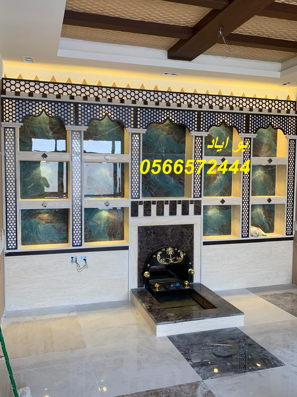 مشبات رخام فخمة تصميم راقي للمجالس والبيوت  مشبات رخام حديثة تضيف فخامة ودفا للمكان  أجمل تصاميم