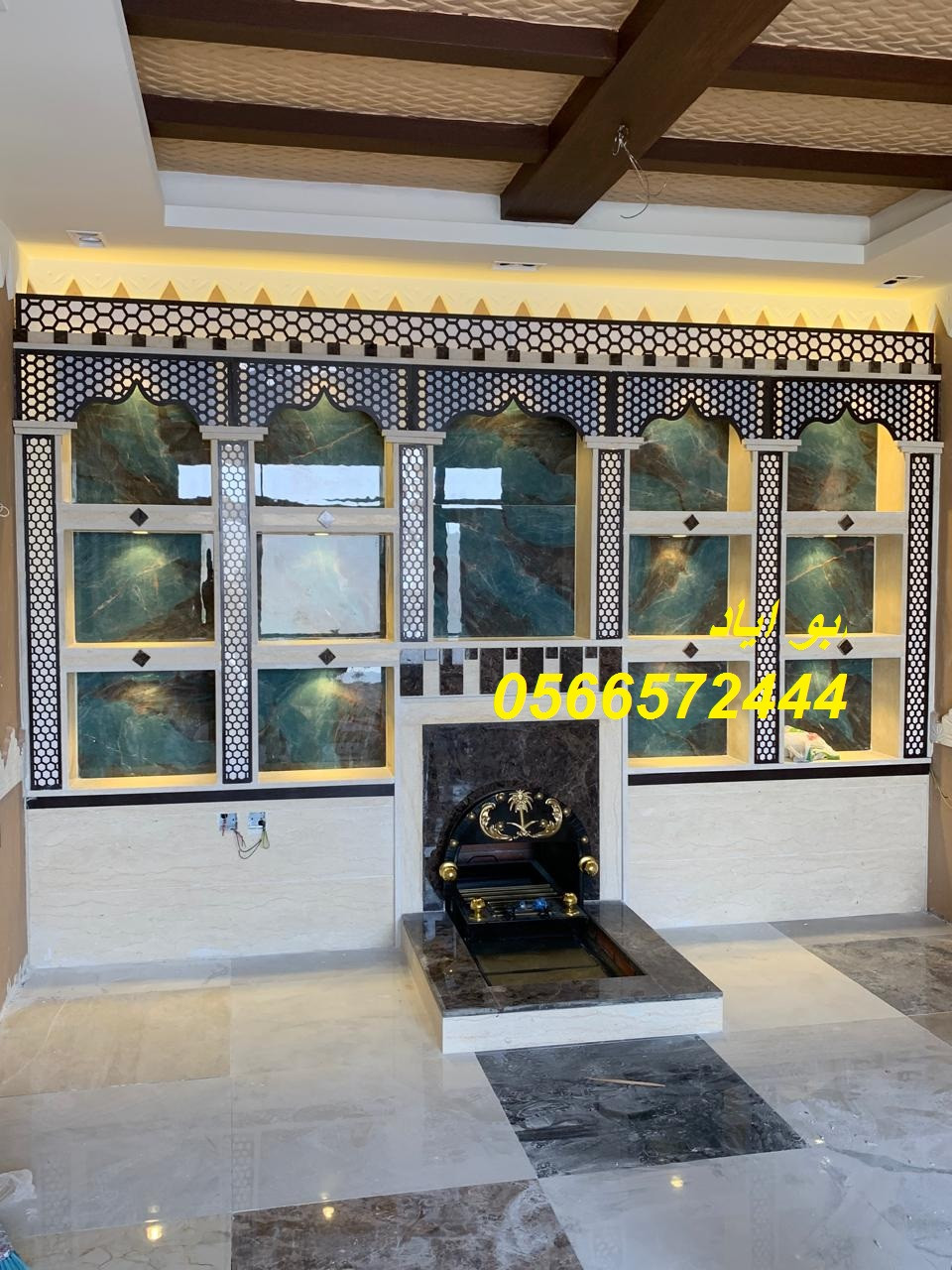 مشبات رخام فخمة تصميم راقي للمجالس والبيوت  مشبات رخام حديثة تضيف فخامة ودفا للمكان  أجمل تصاميم