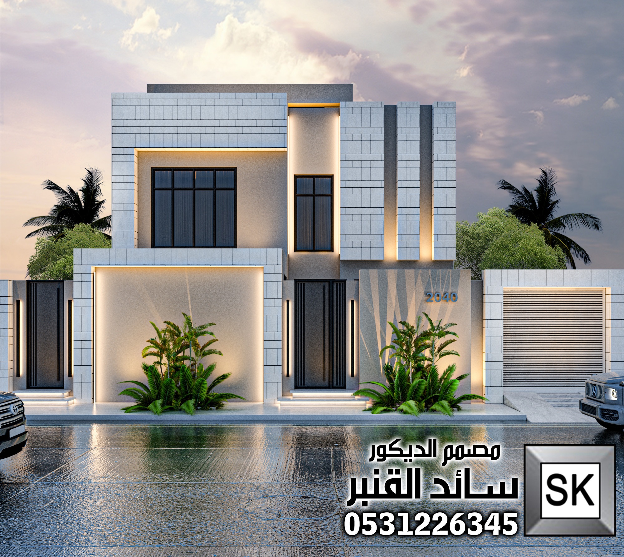 واجهة فيلا في عنيزة 0531226345