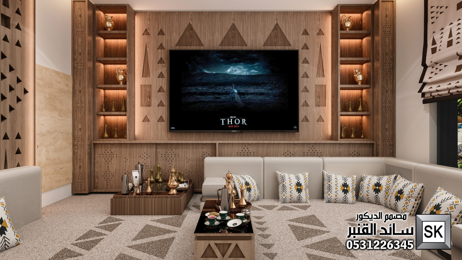 تصميم و تشطيب مجالس نجدية فخمة في الرياض 0531226345