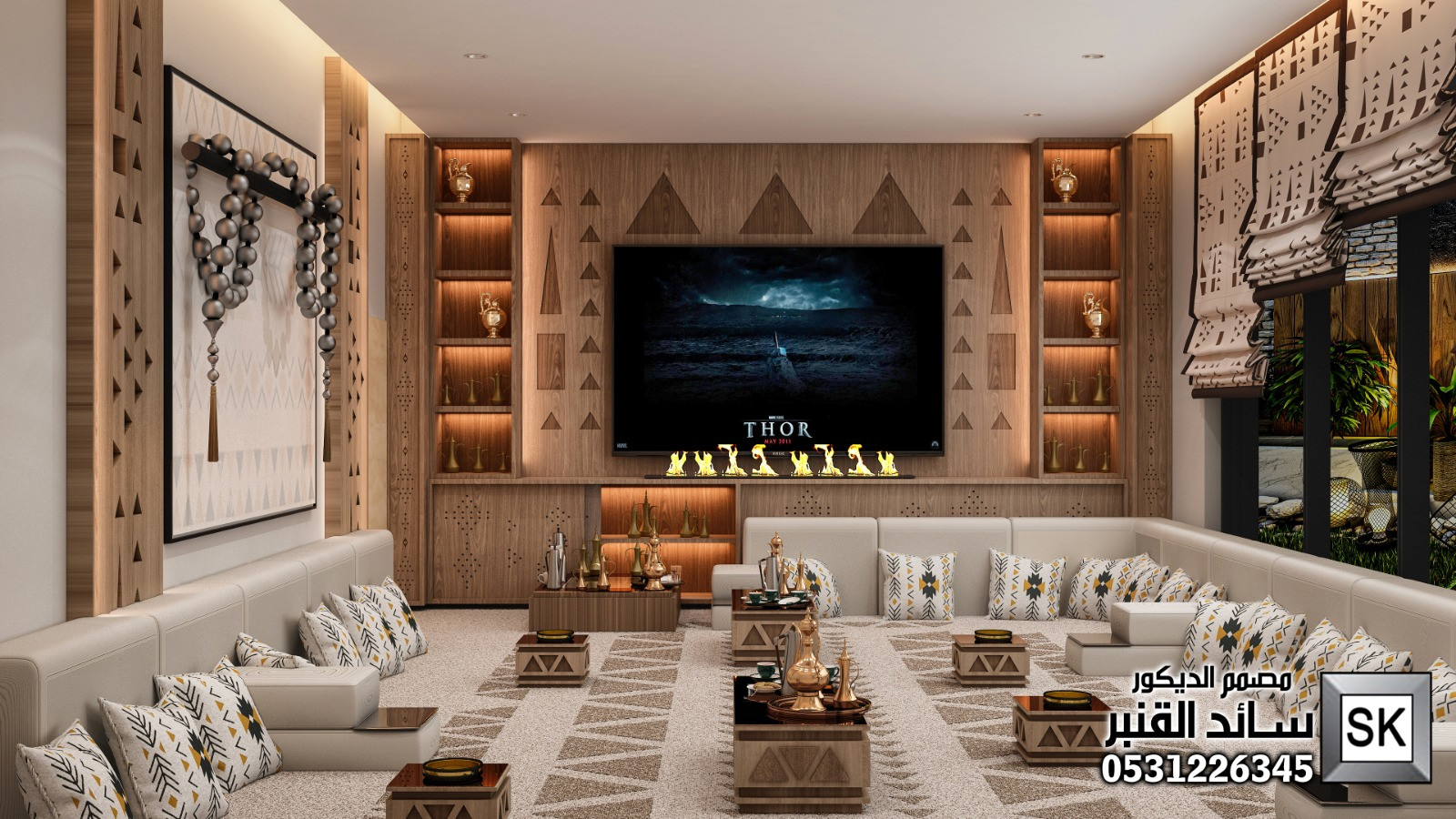 تصميم و تشطيب مجالس نجدية فخمة في الرياض 0531226345