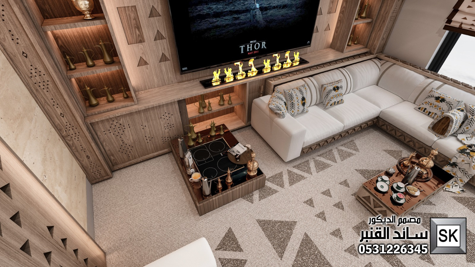 تصميم و تشطيب مجالس نجدية فخمة في الرياض 0531226345