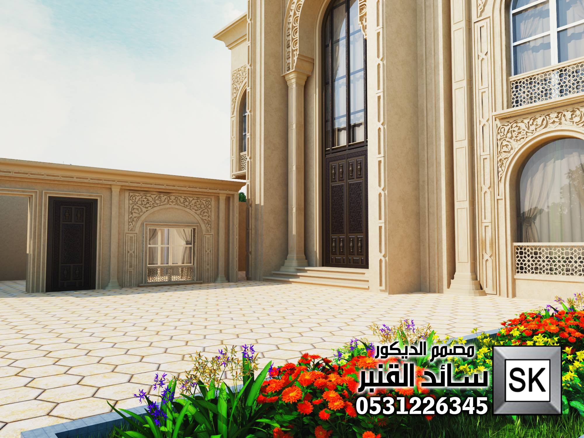 تصميم و تشطيب واجهات أندلسية في السعودية0531226345