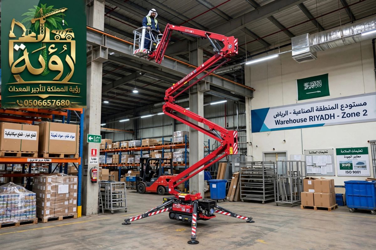 🏗️ سبايدر لفت 20م للإيجار في الهفوف والمبرز | منصة عنكبوتية | Spider Lift