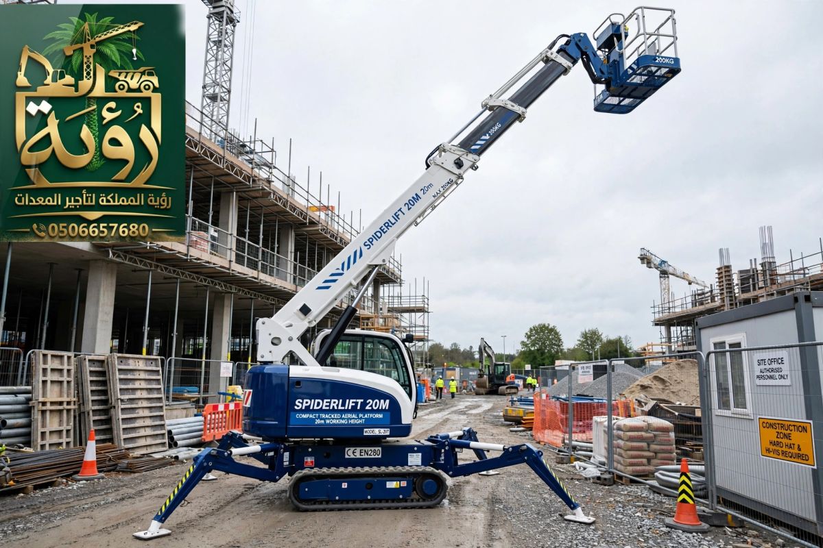 🏗️ سبايدر لفت 20م للإيجار في الهفوف والمبرز | منصة عنكبوتية | Spider Lift