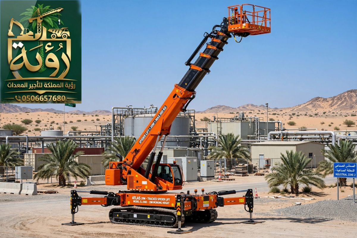 سبايدر لفت 20م للإيجار في الجموم وبحرة | رافعة عنكبوتية | Spider Lift